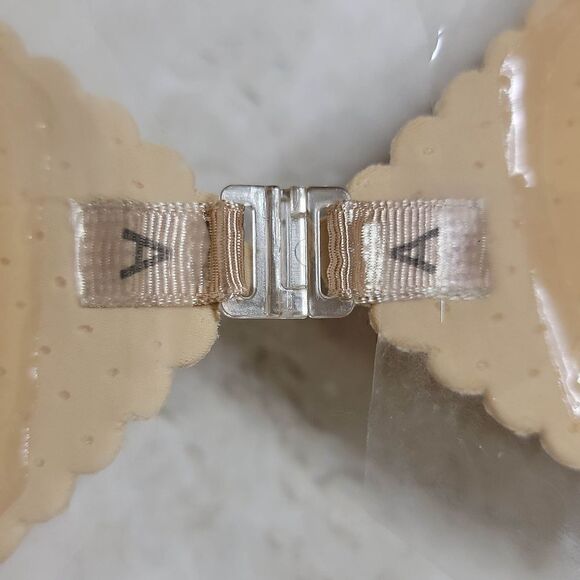 Self Adhesive Bra A Cup Backless Seashell Scallop Nude - Picture 6 of 10